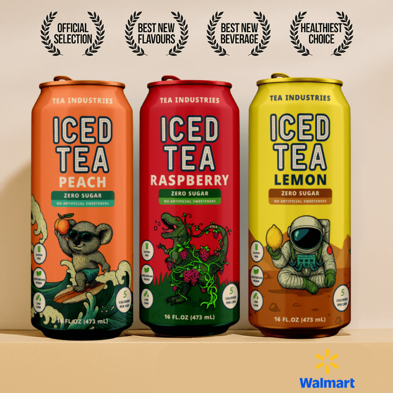Tea Industries, Lemon Iced Tea, 16 Ounce, 12 Pack, Naturally