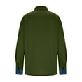 thumbnail image 6 of Otntypg Lapel Collar Denim Patchwork Shackets for Women Fashion Fall Spring Long Sleeve Button Down Work Business T-Shirts Lightweight Thin Outwear Jackets Green L, 6 of 7