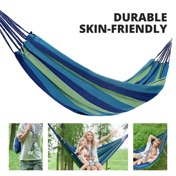CAMEL Portable Hammock for 1-2 Person Anti-Roll Sturdy Camping Hammock Breathable Comfort with Tree Straps
