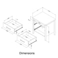 thumbnail image 5 of Modern Grey 2 Drawer Nightstand Cubby Storage Shelf, 5 of 5