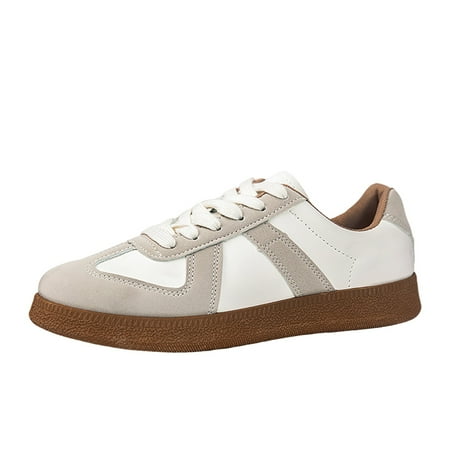 

IUJSOY Women s Tennis Sneakers Low Top Comfort Walking Flats Casual Lace up Fashion Sneakers