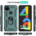 thumbnail image 2 of Phone Case for Google 4a 4G,Google Pixel 4a 4G Case, [ Military Grade ] Shock-Absorption Bumper Cover Anti-Scratch Case with Ring Car Mount Kickstand for Google Pixel 4a 4G - Teal, 2 of 11