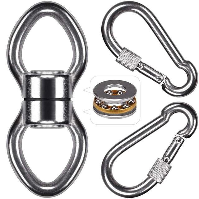 Cojinete giratorio SELEWARE Silent, 540 kg de capacidad, con mosquetones