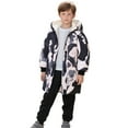 thumbnail image 4 of Winter Coats for Boys Hooded Puffer Jacket Boys Print Jacket Boys Zipper Long Sleeve Waterproof Kids Thicken Jacket Kids Winter Jackets 4-5 Years, 4 of 4