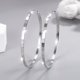 thumbnail image 4 of Pendientes de aro de plata 925 para mujer, 30 mm, aros grandes y ligeros, ideales para regalar., 4 of 6