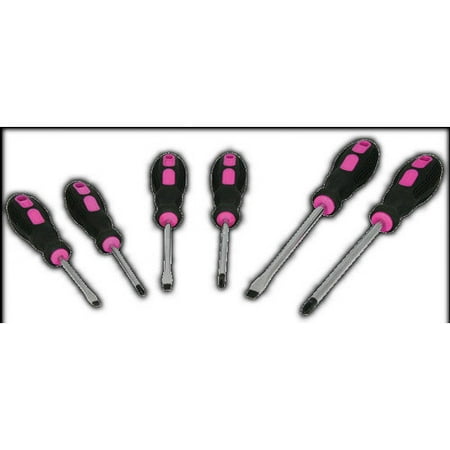 The Original Pink Box PB6SD 6-Piece Screwdriver Set, Pink