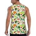 thumbnail image 3 of Easygdp Vegetables2 Men's Tank Top, Sleeveless Muscle T Shirts, Breathable, Quick-Dry, Loose for Gym, Running, Fitness - Medium, 3 of 9