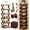 Light Brown, variant on Bamboo Shoe Rack, No Assembly Needed, 9-Tier Tall Narrow Foldable Shoe Organizer, Vertical Space-Saving Extendable Storage Shelf for Entryway & Corner
