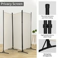 thumbnail image 4 of PayLessHere 3 Panel Room Divider Folding Privacy Screen 5.9FT Partition Room Separators with Metal Frame Portable Freestanding Room Divider for Bedroom,Office,Dining Room,Living Room (Beige), 4 of 7
