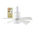 thumbnail image 1 of Ventilador Con Enchufe Mando A Distancia Pequeño Ventilador Techo Blanco Regulable, 1 of 9