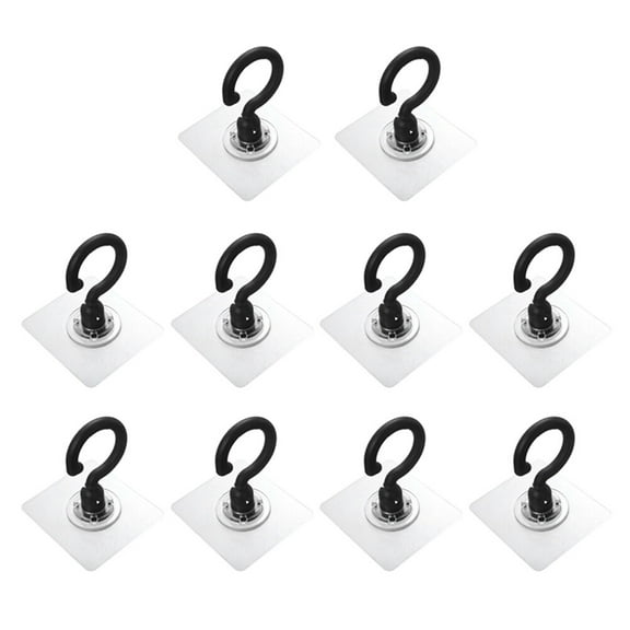 Troglfold Sticky Hooks 10pcs Self-Adhesive Ceiling Hooks for Kitchen and Bathroom,3.54"X3.35"X2.95"