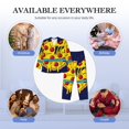thumbnail image 7 of KLL PLANETA EN FORMA DE PIZZA Sleepwear Mens Flannel Pajamas,Long Cotton Pj Set, 7 of 7