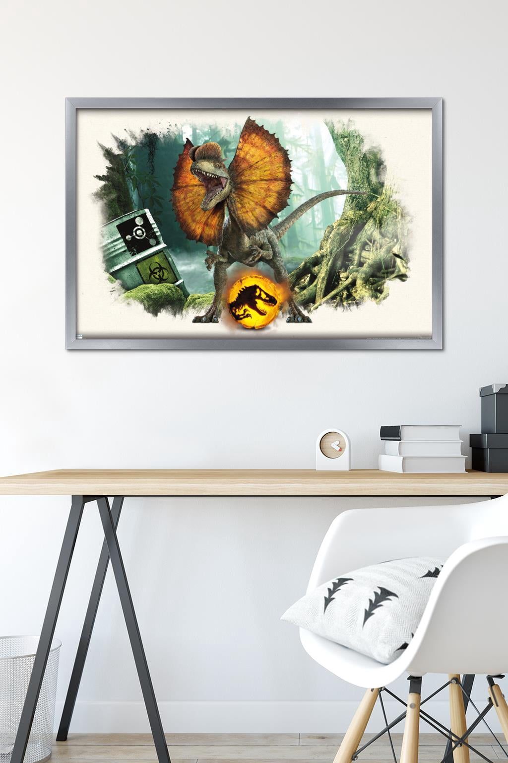 Jurassic World: Dominion - Dilophosaurus Focal Wall Poster, 22.375" x 34" Framed