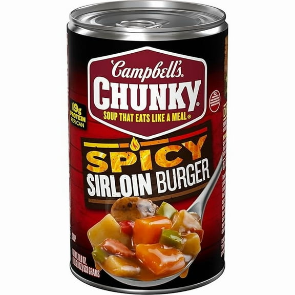 Campbell's Chunky Soup, Spicy Sirloin Burger Soup, 18.8 oz Can
