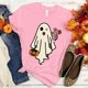 thumbnail image 3 of Camisetas con estampado de flores, fantasma y calabaza para Mujer, ropa de fiesta de Halloween, Tops góticos de calle de Hip Hop, Camisetas para Mujer, gran oferta, 3 of 5