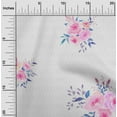 thumbnail image 1 of oneOone Viscose Chiffon Fabric Geometric|Watercolor Leaves & Peony Floral Print Fabric BTY 42 Inch Wide, 1 of 4