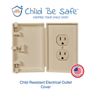 Child Be Safe (Single Unit) Child & Pet Proof Wall Outlet Cover, Ivory