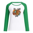 thumbnail image 4 of Penkiiy Chandail en Molleton pour Femmes C'est l'Automne Col Rond Imprimé Chandail Manches Longues Blouse Verte Y2K Vêtements, 4 of 4