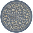 thumbnail image 2 of Safavieh Courtyard Nanda Botanical Indoor/Outdoor Area Rug, Blue/Natural, 7'10" x 7'10" Round, 2 of 12
