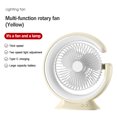 LED Table Light Fan Rechargeable Portable Circulator  Fan with LED Lighting Desk Lamp  Bedroom Bedside Reading Light
