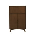thumbnail image 2 of Benjara Ian 51 Inch 2 Door Bar Cabinet, 1 Drop Down Door, Wine Rack, Walnut Brown, 2 of 2