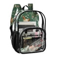 thumbnail image 2 of PVC Transparent Backpacks Clear Backpack for Travel and Outings Chickens and Flowers Pattern, 2 of 7