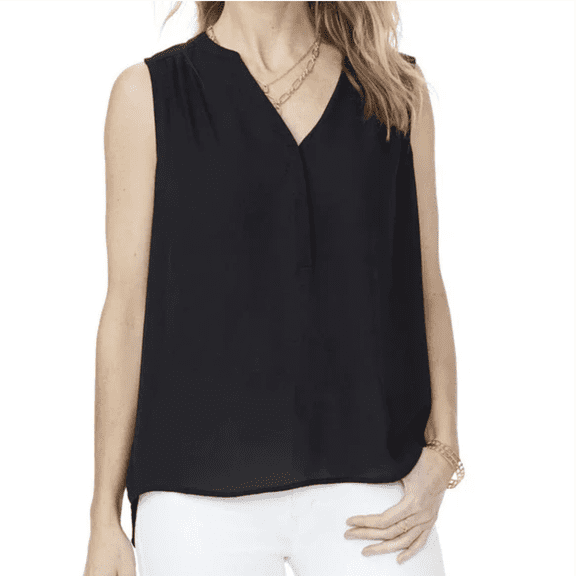 Curves 360 by NYDJ Perfect Sleeveless Blouse in Black, Size S