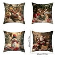 thumbnail image 3 of Christmas Pillow Set of 4, Festive Holiday Throw Pillows for Couch & Bed, Cozy Plush Decor with Santa, Reindeer, Snowman & Sleigh Designs, Ultimate Home Christmas Decorations for Living Room, 3 of 6