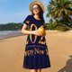 thumbnail image 4 of Easygdp 2025 Happy New Year 3 para Vestido Transpirable de Mujer, Vestido Suelto de Manga Corta con Pliegues y Bolsillos para el Verano, 4 of 6