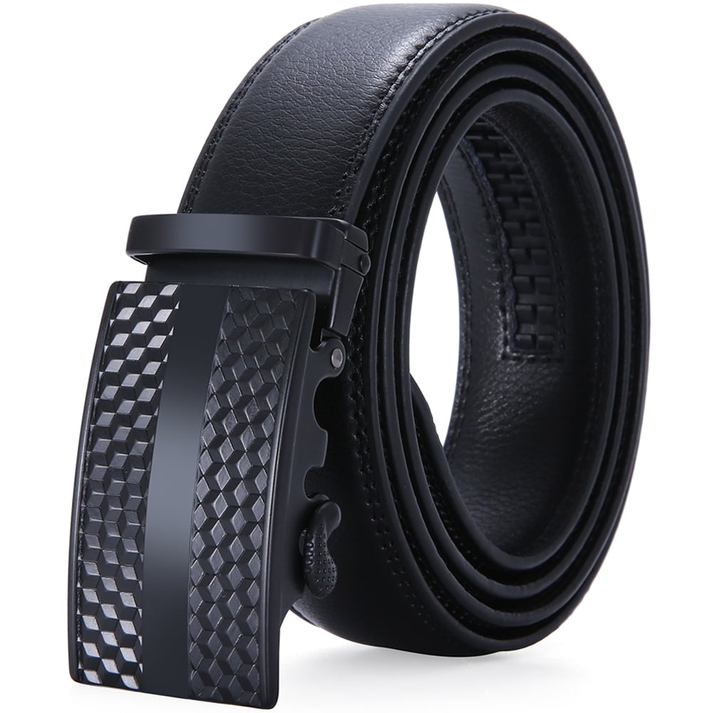 Men's Belt,Nelbons Genuine Leather Ratchet Belt for Men with Slide