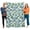 Blue Green, variant on Flannel Throw Blanket for Couch Sofa Bed, Garden Plants Fruits Soft Cozy Warm Fuzzy Blanket 40x50in