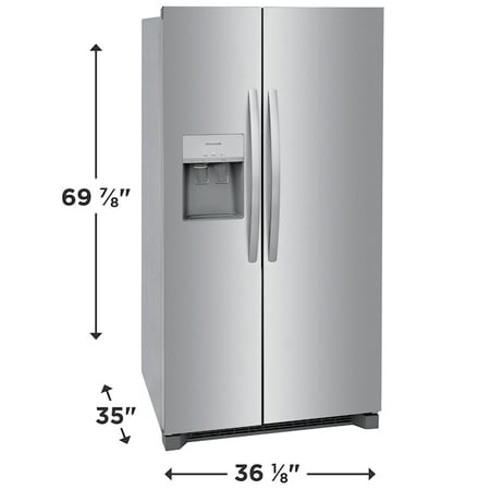 Frigidaire - 25.6 Cu. Ft. Side-by-Side Refrigerator - Stainless steel