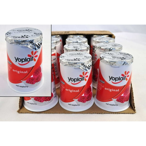 Yoplait Original Red Raspberry Yogurt, 6 Ounce -- 12 per case.