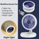 thumbnail image 2 of F-168A 6-inch Portable Foldable Fan Cooler Rechargeable Summer Cooling Fan with Night Light, 2 of 5