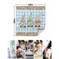 thumbnail image 4 of Easter Cloth Napkins Set of 4 Reusable Dinner Napkins, Spring Gnomes Bunny Eggs Flowers Blue Checkered Cocktail Napkin Washable Table Napkins for Wedding/Holiday Party/Baby Shower 20"x20", 4 of 7