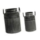 thumbnail image 5 of Maceta de metal para plantas, maceta decorativa para flores, lata de leche con asa para flores Negro, 5 of 9