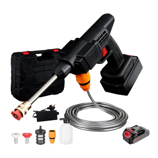 DOLITY Portable Cordless Pressure Washer Portable Power Cleaner Rechargeable Handheld Washer for Wall Cleaning Car Home Patios Boats
