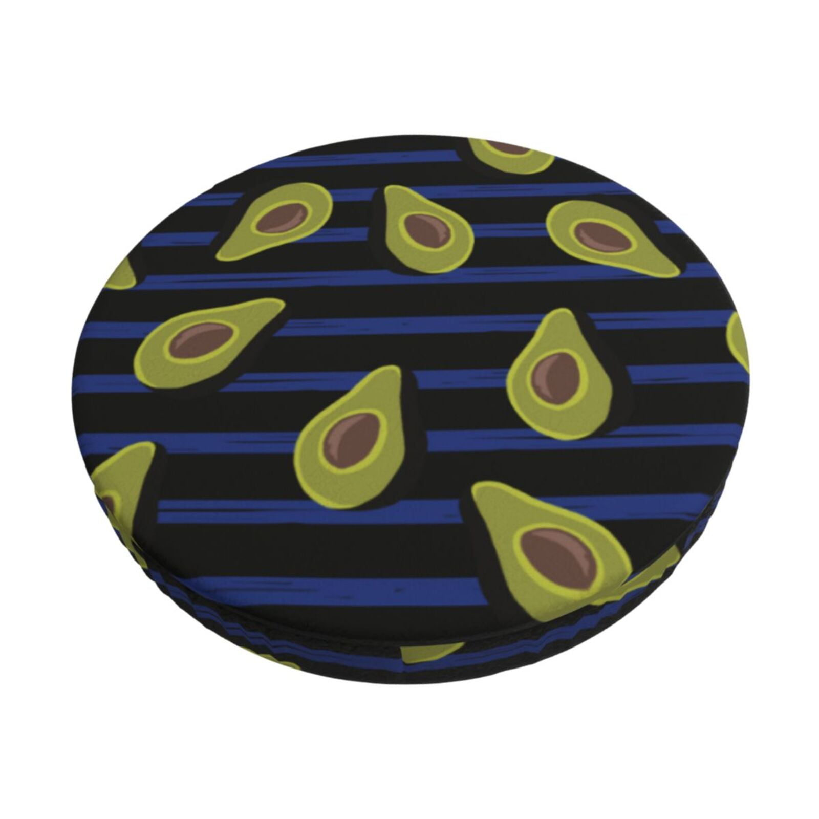 Easygdp Avocado Print Easy To Install Bar Stool Covers&Stool Covers Round&Elastic Stool Cover, Barstool Covers,Washable&Bottom With Elastic Edge-13 inch