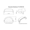thumbnail image 2 of Dynasty Hardware P-2769-AC - Tirador para armario de cobre antiguo Vhermosa, 2 of 9