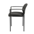 thumbnail image 4 of Boss Office Products Diamond Steel Office Stacking Chair with Arms, Black, 4 of 7