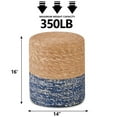 thumbnail image 6 of Ottoman Poof, Natural Seagrass Poufs, Hand Weave Round Footstool, Pouffe Accent Chair, Sitting Braided Footrest W/Jute Cover, Boho Chair for Living Room, 6 of 6