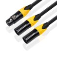 thumbnail image 3 of Mosiee Mic Cable Xlr Splitter 3 Pin Xlr Female To Dual Xlr Male Y Splitter Balanced Mic Cable 3Ft Microphone Accessories, 3 of 8