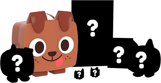 Pet Simulator - Chien brun mystérieux - Ensemble collector 8 articles, série 2 avec DLC.