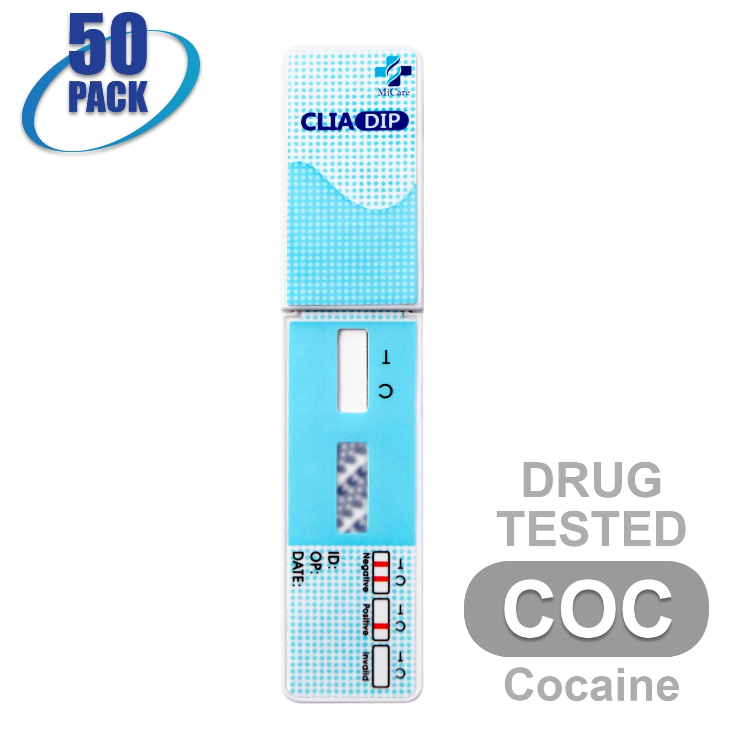 Mintegrity [50pk] - 1-Panel Dip Card Instant Urine Drug Test - Cocaine (COC) #MI-WDCO-114