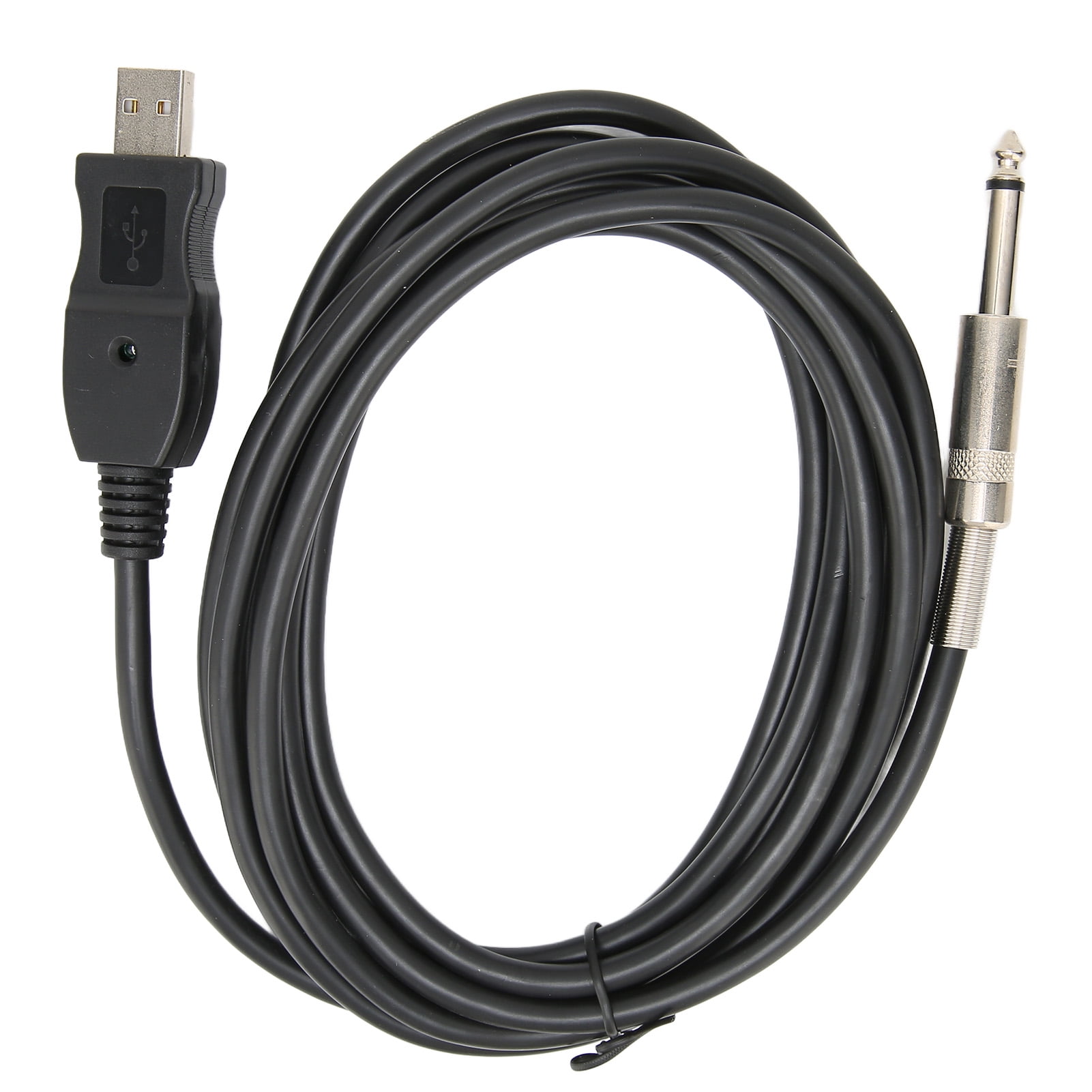 Octpeak USB Guitar Cable USB Interface Male To 6.35mm Mono Male Electric Guitar Cable For Instrument Recording Singing /9.8ft,USB Guitar Cord,3Meters Guitar Audio Cable