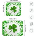 thumbnail image 2 of GZHJMY St. Patrick's Dish Drying Mat Green Vivid Clover Microfiber Absorbent Drying Pad Heat Resistant Kitchen Island Protector Seasonal Spring Irish Gift 16" × 18", 2 of 6