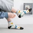 thumbnail image 2 of Rateoe Cute Dinosaurs Pattern Quarter Crew Socks,Toe Seamed Ankle Socks,Cotton Cushioned Breathable Athletic Crew Sports Socks, 2 of 7