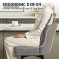 thumbnail image 6 of MultiHaven 26'' Shell Back Bar Stools Set of 4,Swivel Counter Height Fabric Chairs for Kitchen Island,Cafe - Mid Grey, 6 of 10