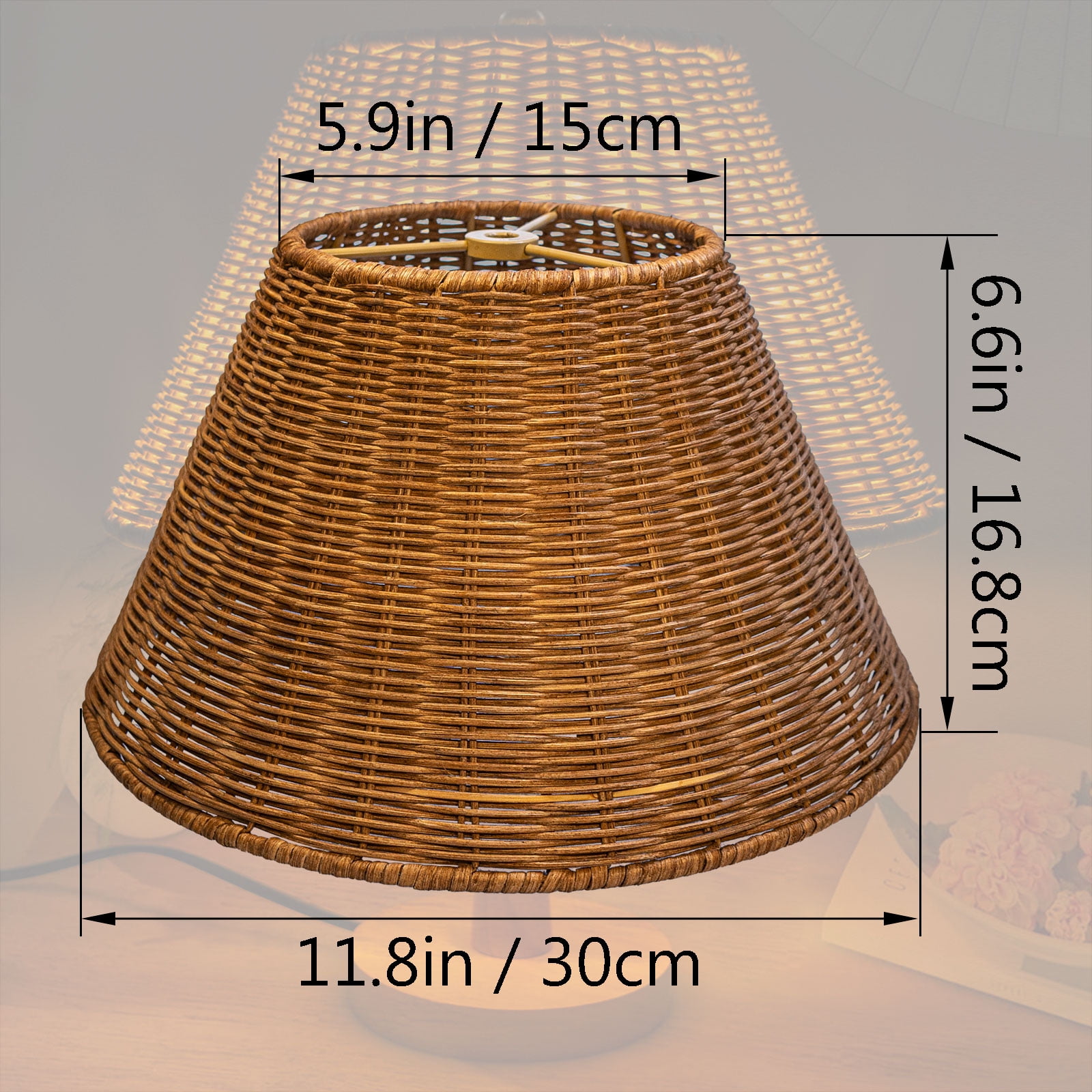Osasy Retro Natural Barrel Lamp Shade