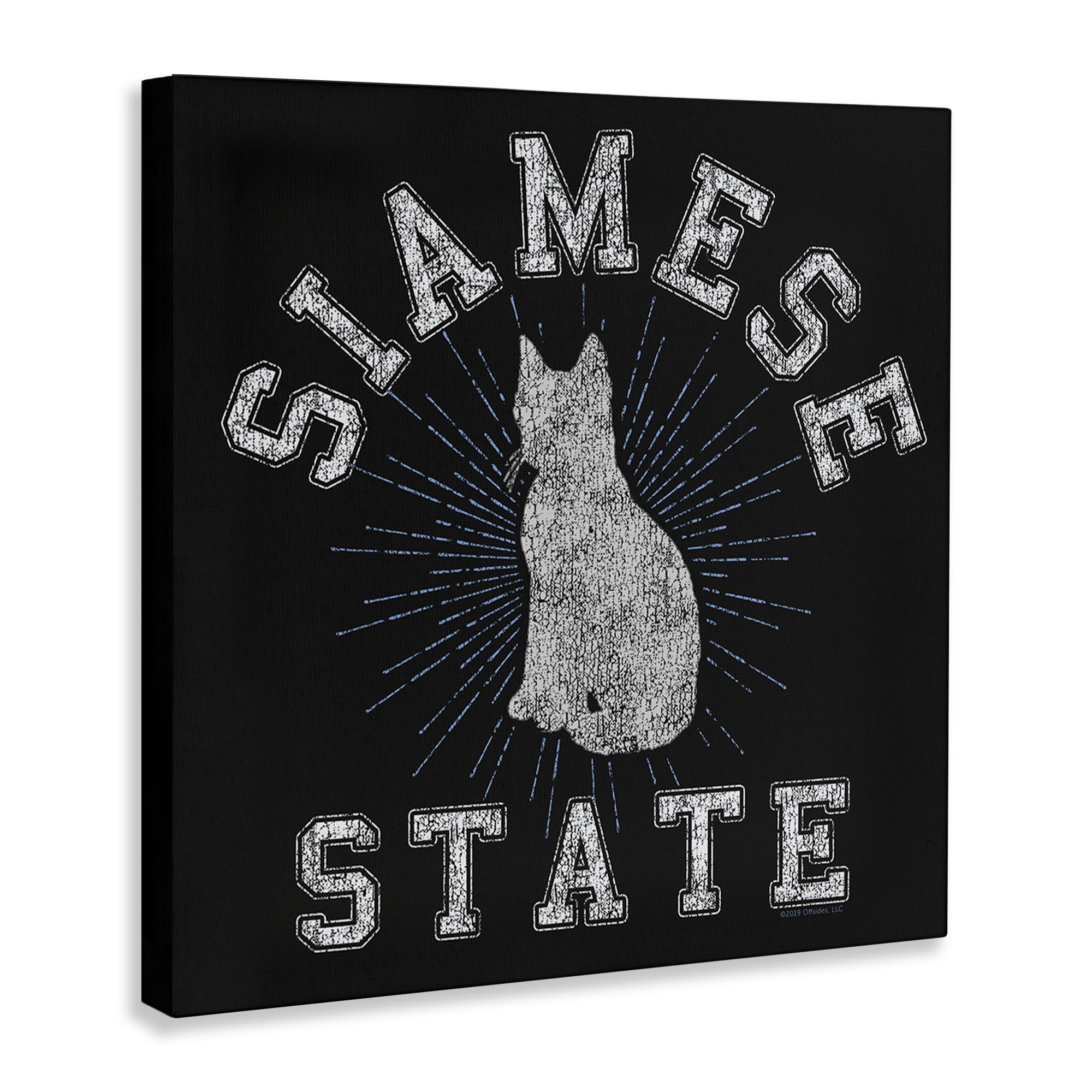 Stupell Industries Siamese Cat State Animals Painting Wrapped Canvas Art Print Wall Art, 30 x 30